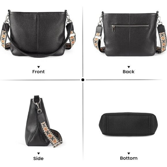 Chic Women's Leather Purse with Adjustable Straps - Lightweight Classic Design - Picture 6 of 8